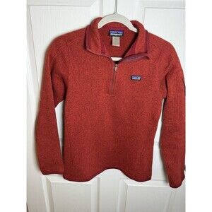 Patagonia Red Better Sweater 1/4 Zip Women's S Fleece Hiking Outdoors